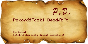 Pokoráczki Deodát névjegykártya